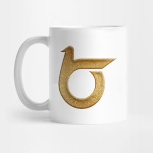 Tottori Prefecture Symbol in Gold Faux Mug